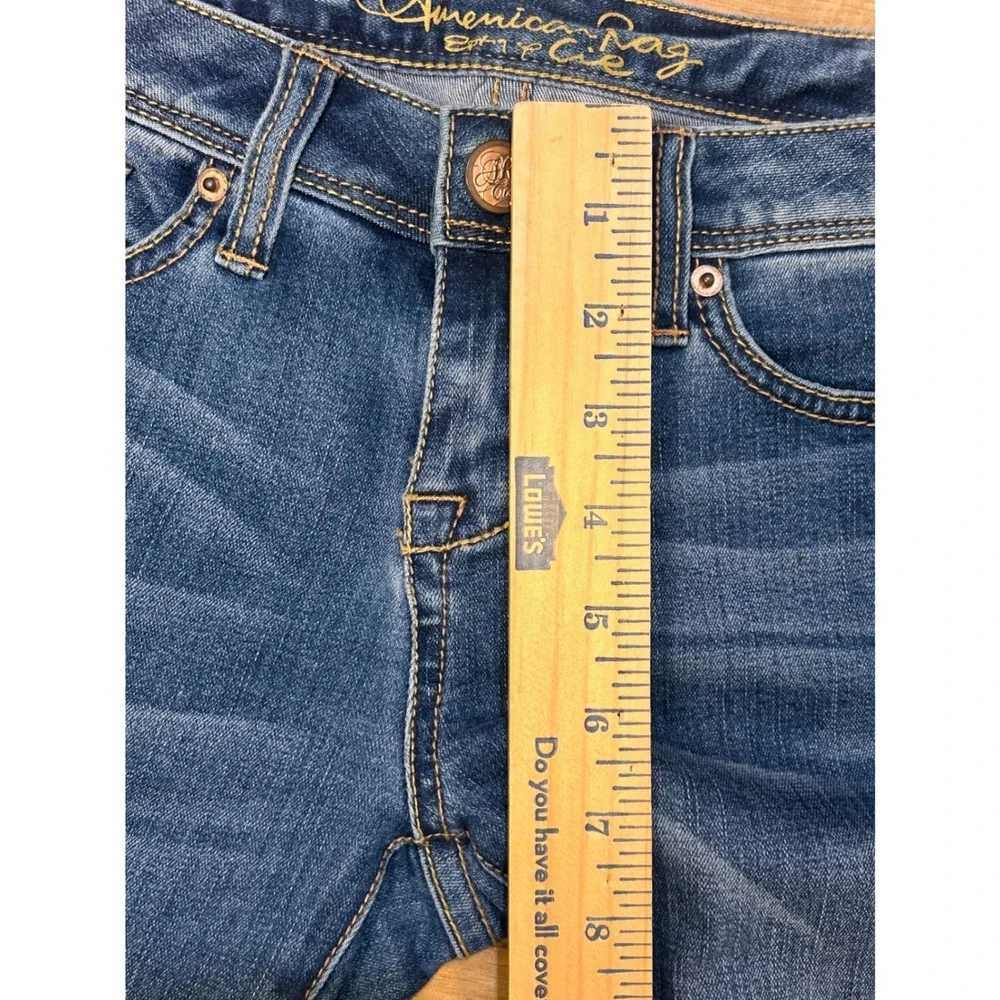 American Rag Cie Womens Bootcut Jeans Size 3S Medium Wash Low Rise Stretch Denim